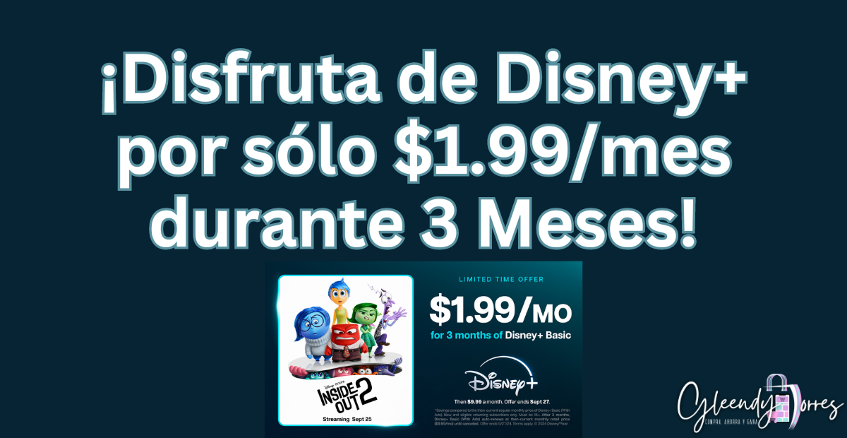 ¡Disfruta de Disney+ por sólo $1.99/mes durante 3 meses!